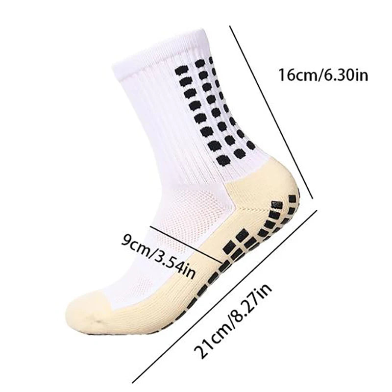 Men'S Football Soccer Socks Sports Cycling Grip Socks anti Slip Non Slip Grip Pads for Football Basketball New