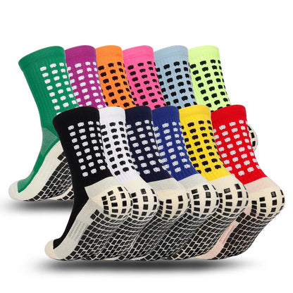 Men'S Football Soccer Socks Sports Cycling Grip Socks anti Slip Non Slip Grip Pads for Football Basketball New