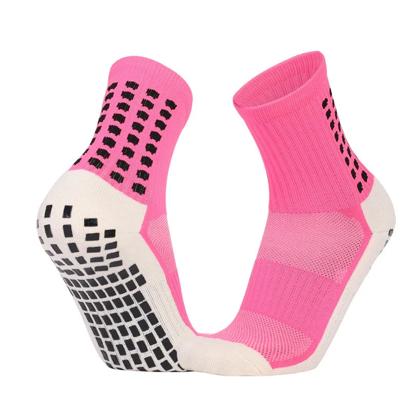 Men'S Football Soccer Socks Sports Cycling Grip Socks anti Slip Non Slip Grip Pads for Football Basketball New