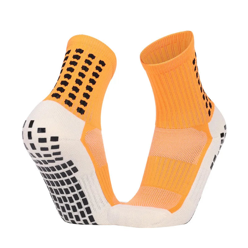 Men'S Football Soccer Socks Sports Cycling Grip Socks anti Slip Non Slip Grip Pads for Football Basketball New