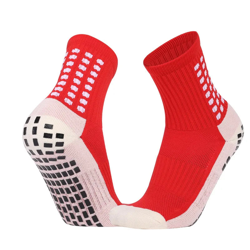 Men'S Football Soccer Socks Sports Cycling Grip Socks anti Slip Non Slip Grip Pads for Football Basketball New