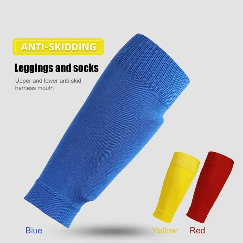 1Pair Football Socks Soccer Accessories Leg Brace Sleeves Breathable Sport Sock Adult Kids Shin Guards Calf Protection Leg Cover