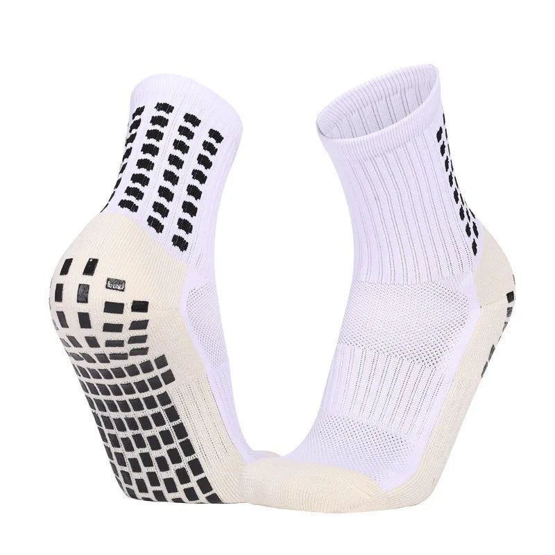 Men'S Football Soccer Socks Sports Cycling Grip Socks anti Slip Non Slip Grip Pads for Football Basketball New