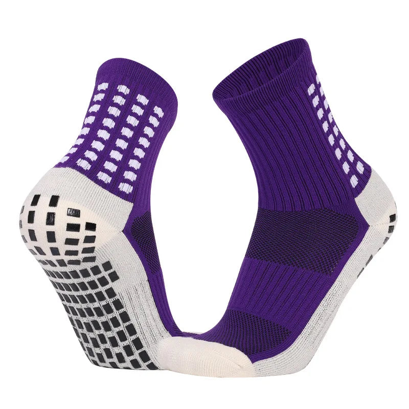 Men'S Football Soccer Socks Sports Cycling Grip Socks anti Slip Non Slip Grip Pads for Football Basketball New