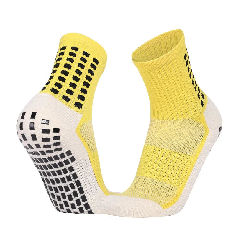 Men'S Football Soccer Socks Sports Cycling Grip Socks anti Slip Non Slip Grip Pads for Football Basketball New